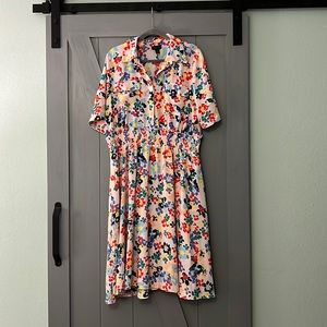 Halogen x Atlantic-Pacific Floral Shirtdress, 1X